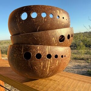 Coconut Shell Herb Stripper; Tropical / rustic charm; Cook island fresh today!